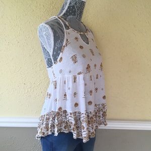Bohemian lace up tank